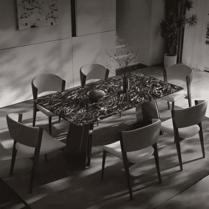 black marble dining table