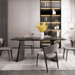 black marble dining table